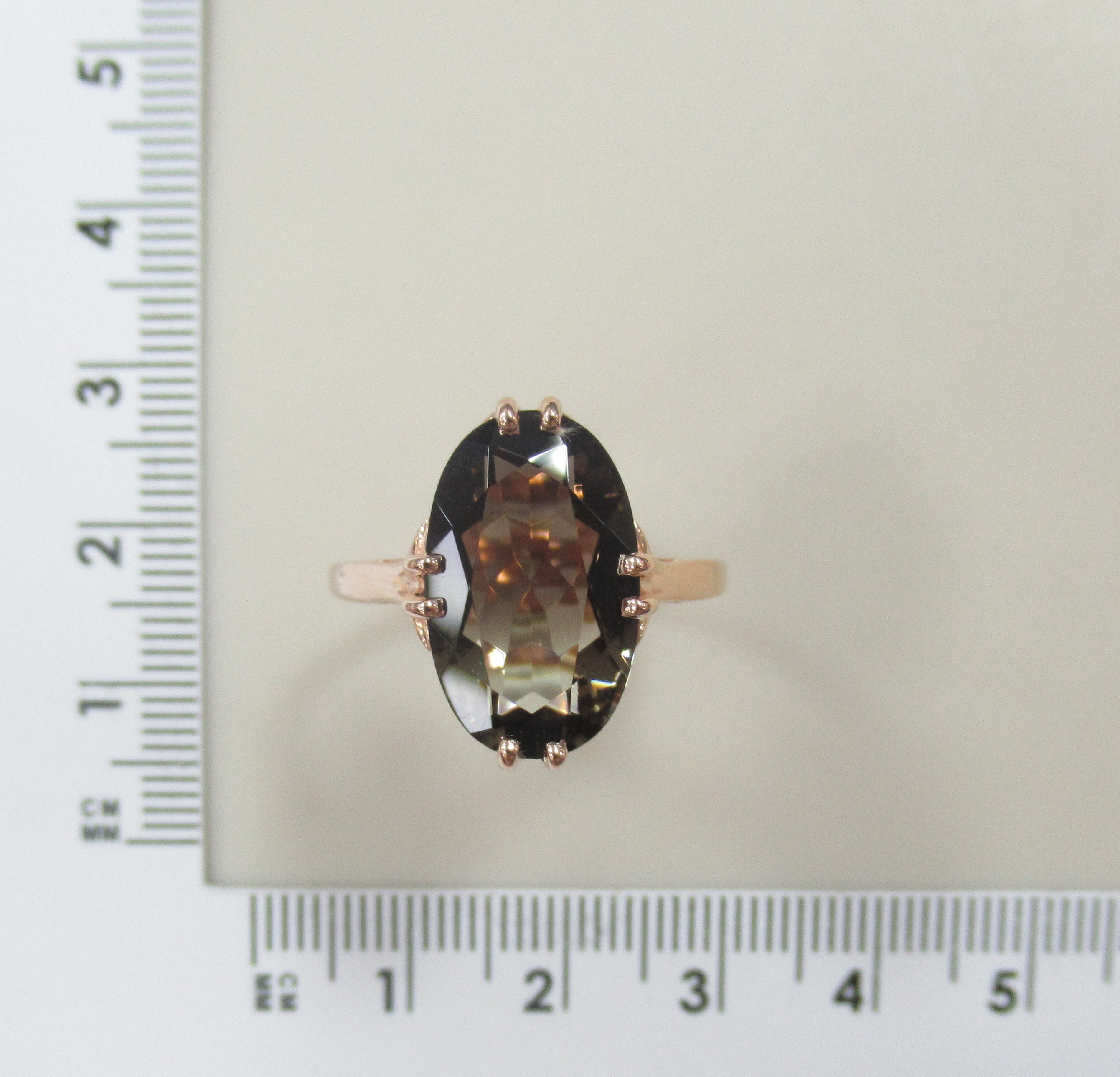 Серебряное кольцо с раухцитрином